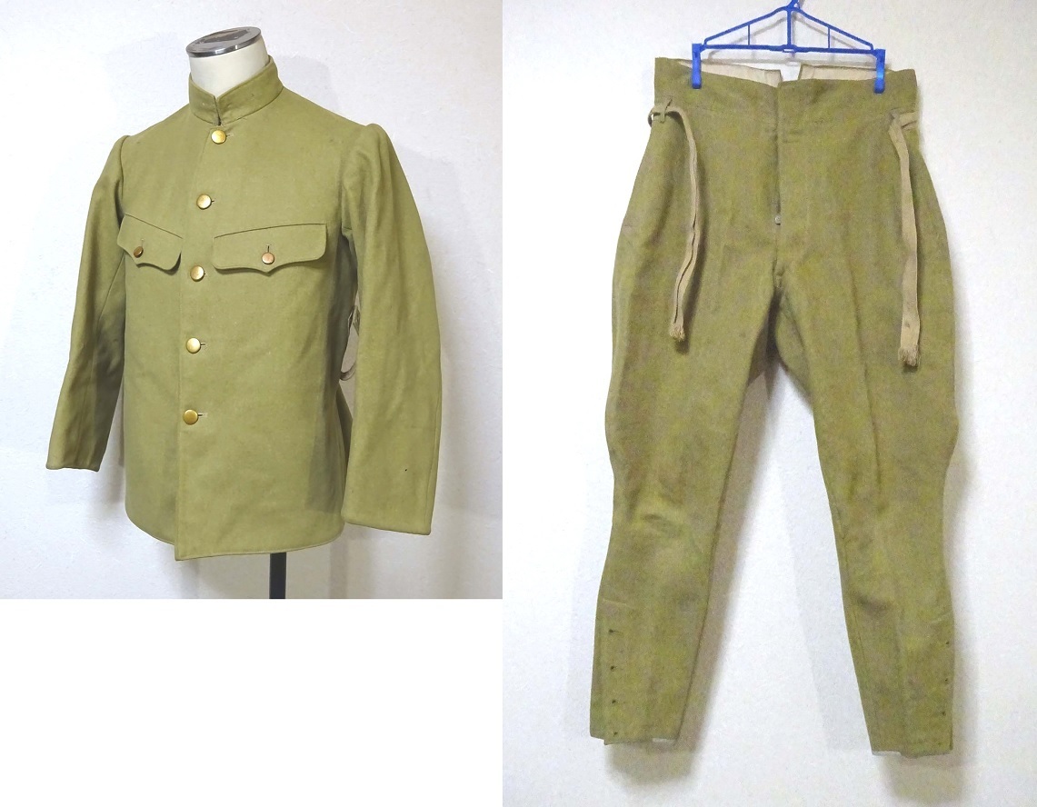 ◇大日本帝国陸軍軍服:1:◇九八式冬用軍衣上下◇三號◇昭和13年製◇大