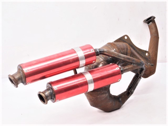 希少.ライブディオ/ZX.AF34/AF35.レッドモール.チャンバー.2本出し