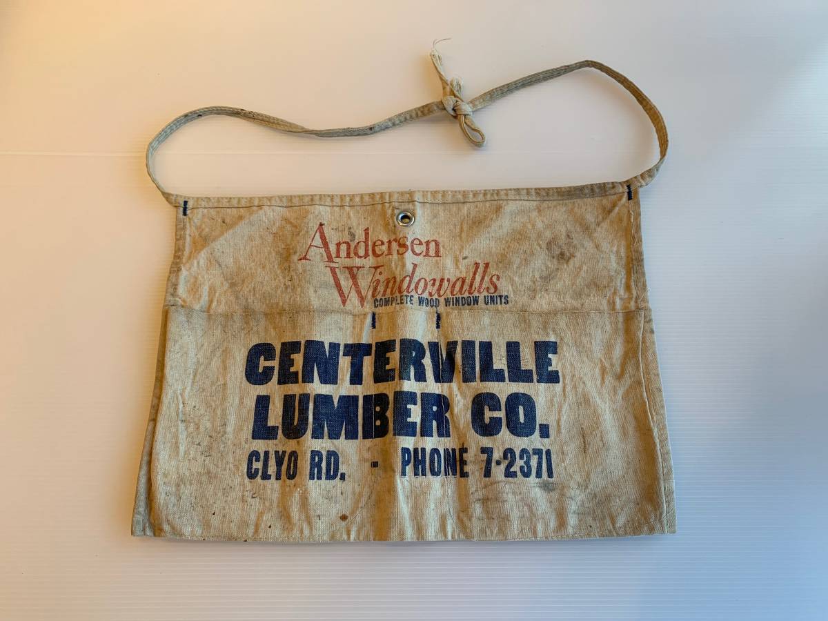 USA ビンテージ ワークエプロン 40s 50s vintage 工具入れ ポケット付