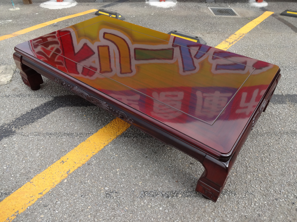 □讃高工芸 家具調こたつ 金閣H テーブル 座卓 幅184cm 奥行103cm