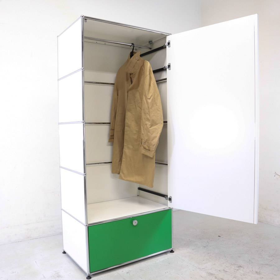 やや傷や汚れあり】USMハラー ワードローブ 鍵付き 引き出し付き