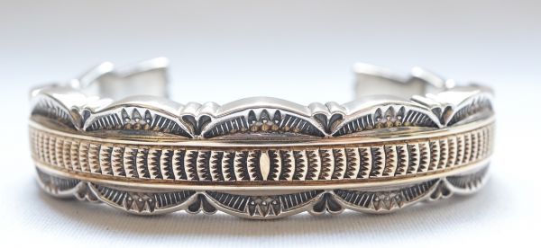 ナバホ族 NAVAJO 故Thomas Curtis トーマス・カーティス 14K ヘビー