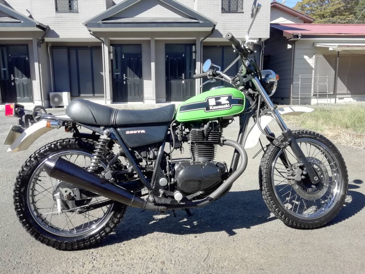 ああ Kawasaki バイクタンク グリーン 250tr ああ Kawasaki バイク