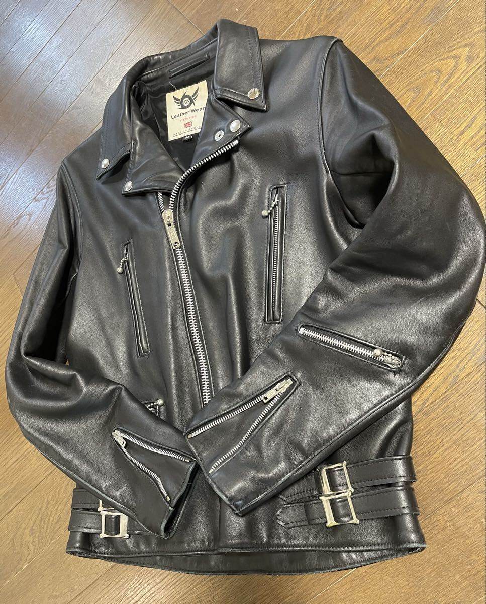 即決！Lewis Leathers 32 サイクロン ブラック 441T タイトフィット