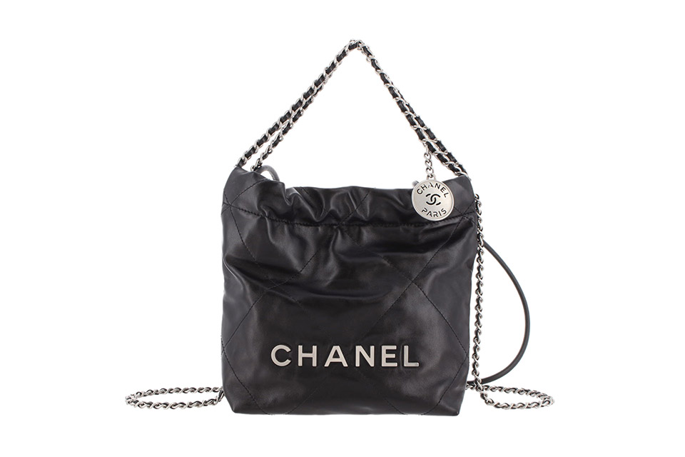 CHANEL22 シャネル22 ミニ チェーン ハンドバッグ レザー 黒 ブラック