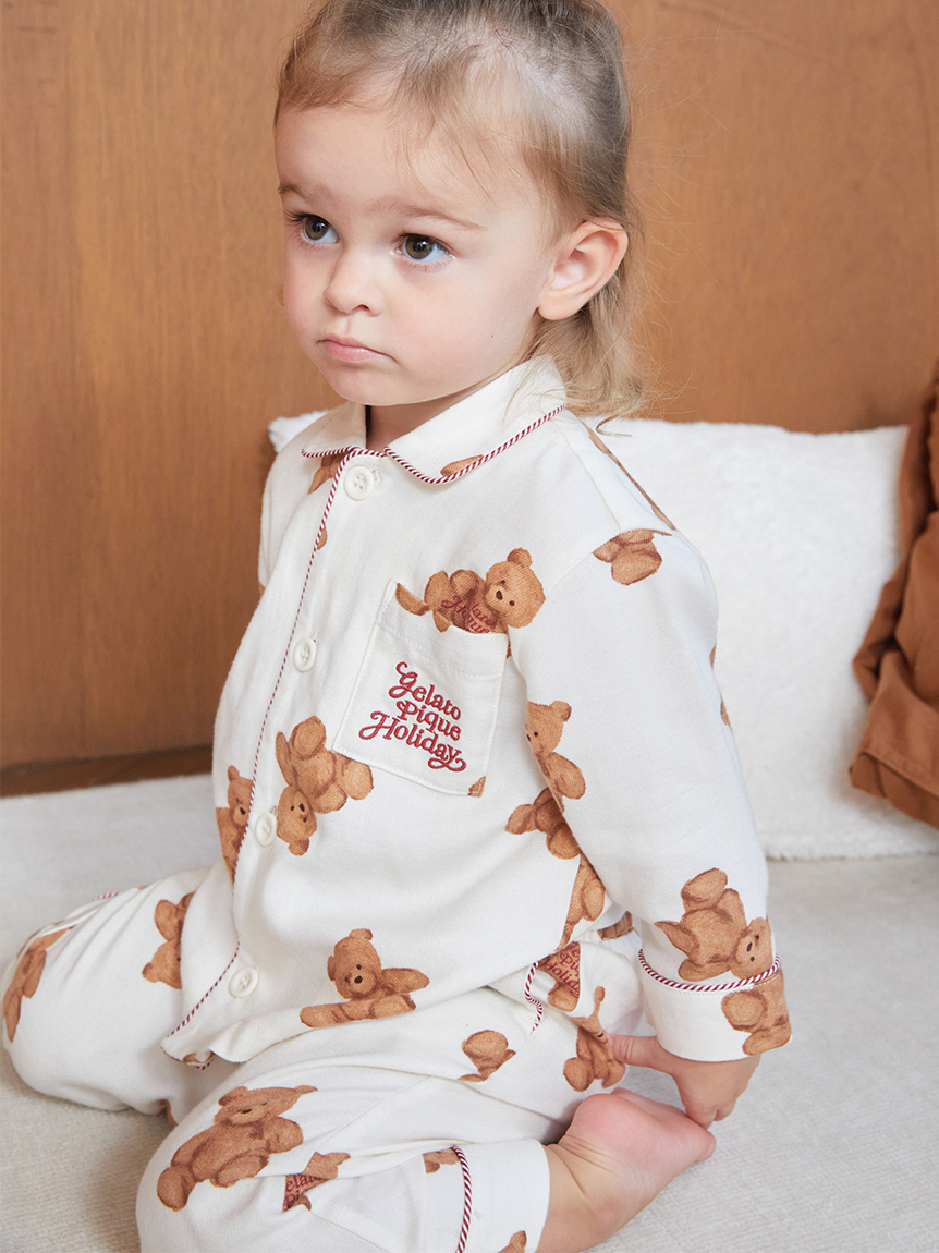 HOLIDAY】【BABY】ベア柄ネルシャツ(カットソー＆Tシャツ)｜ルーム