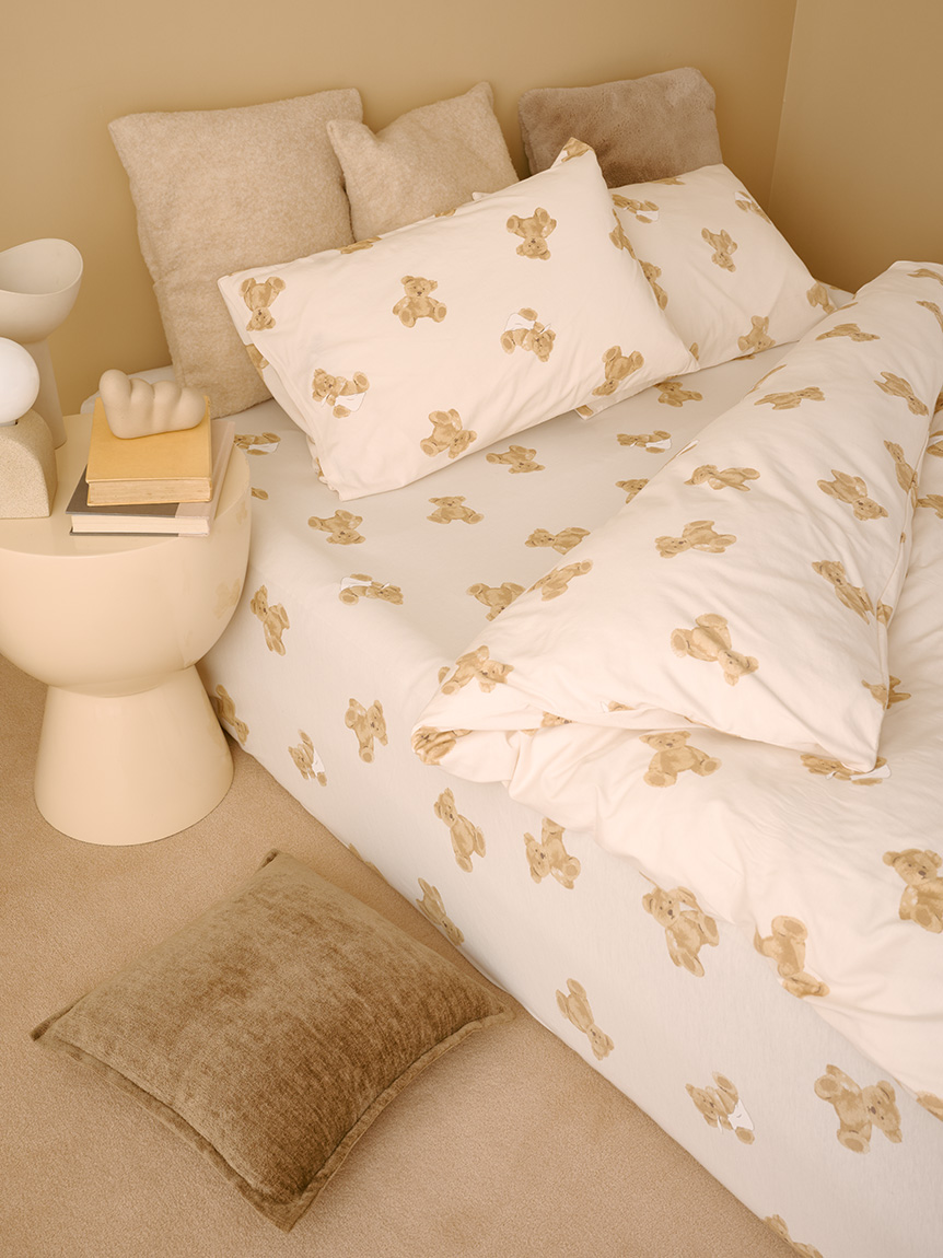 Sleep】ベア柄3点セット（ダブル）(寝具セット)｜ルームウェア