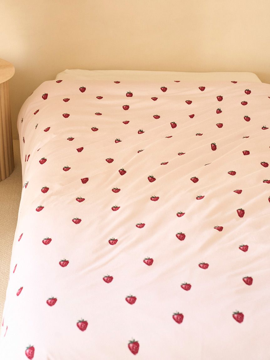 Sleep】ストロベリー柄掛けカバー（ダブル）(掛け布団カバー)｜ルーム