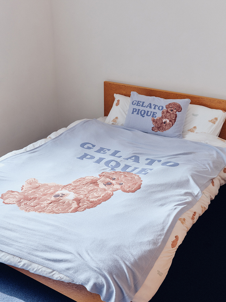 Sleep】エアリーモコドッグジャガードマルチカバー(ブランケット