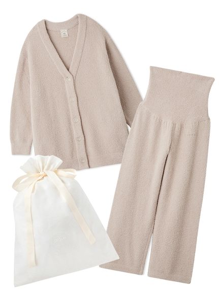 ラッピング済み】べビモコマタニティカーディガン＆ロングパンツSET