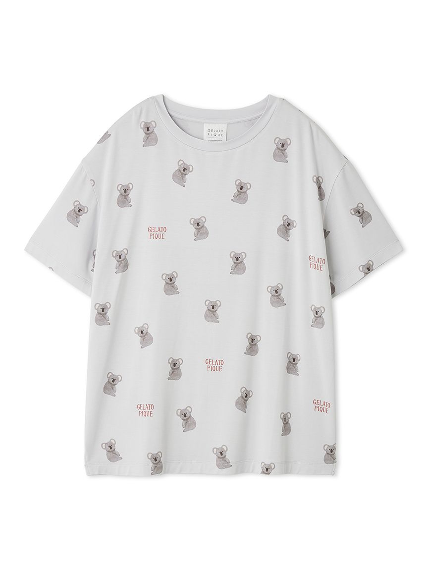 接触冷感】コアラ柄Tシャツ(カットソー・Tシャツ)｜ルームウェア