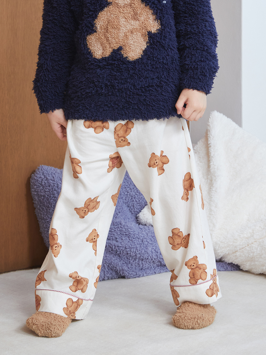 HOLIDAY】【KIDS】ベア柄ネルロングパンツ(ロングパンツ)｜ルーム