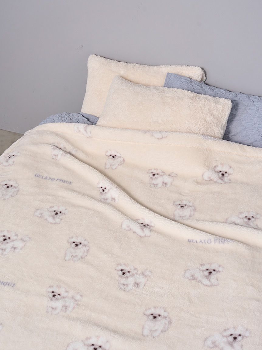 ジェラートピケ SLEEP DOG柄 3点セット シングル マルチーズ ピンク