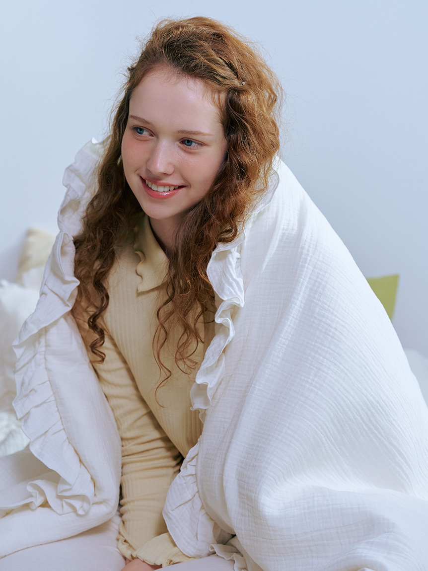 Sleep】ダブルガーゼフリル3点セット（シングル）(寝具セット