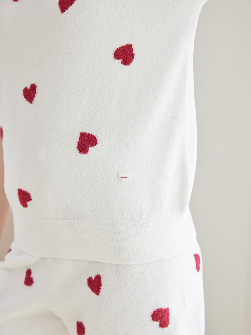 ONLINE限定】エアリーモコハートジャガードプルオーバー&ショート