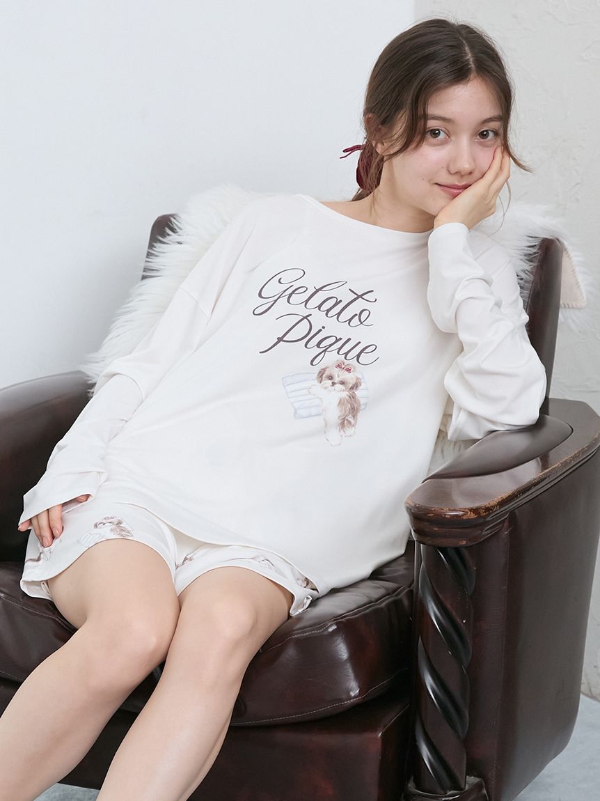 シーズー柄ショートパンツ(ショートパンツ)｜ルームウェア・パジャマ