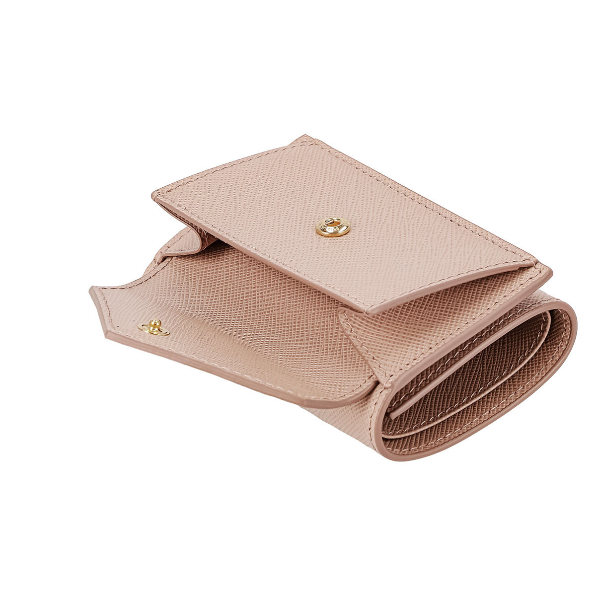 プラダ PRADA 財布 三つ折り財布 折りたたみ財布 小銭入れ付き PR