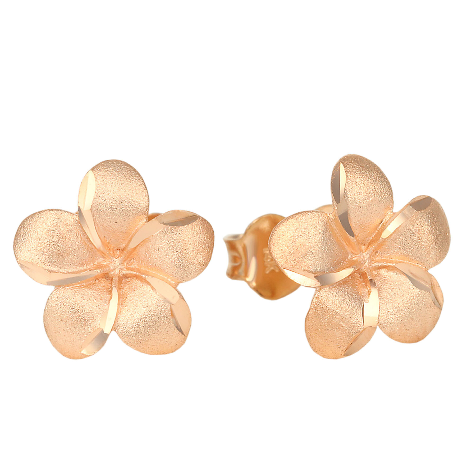 ピアス K14 ローズゴールド ハワイアンジュエリー レディース ゴールド