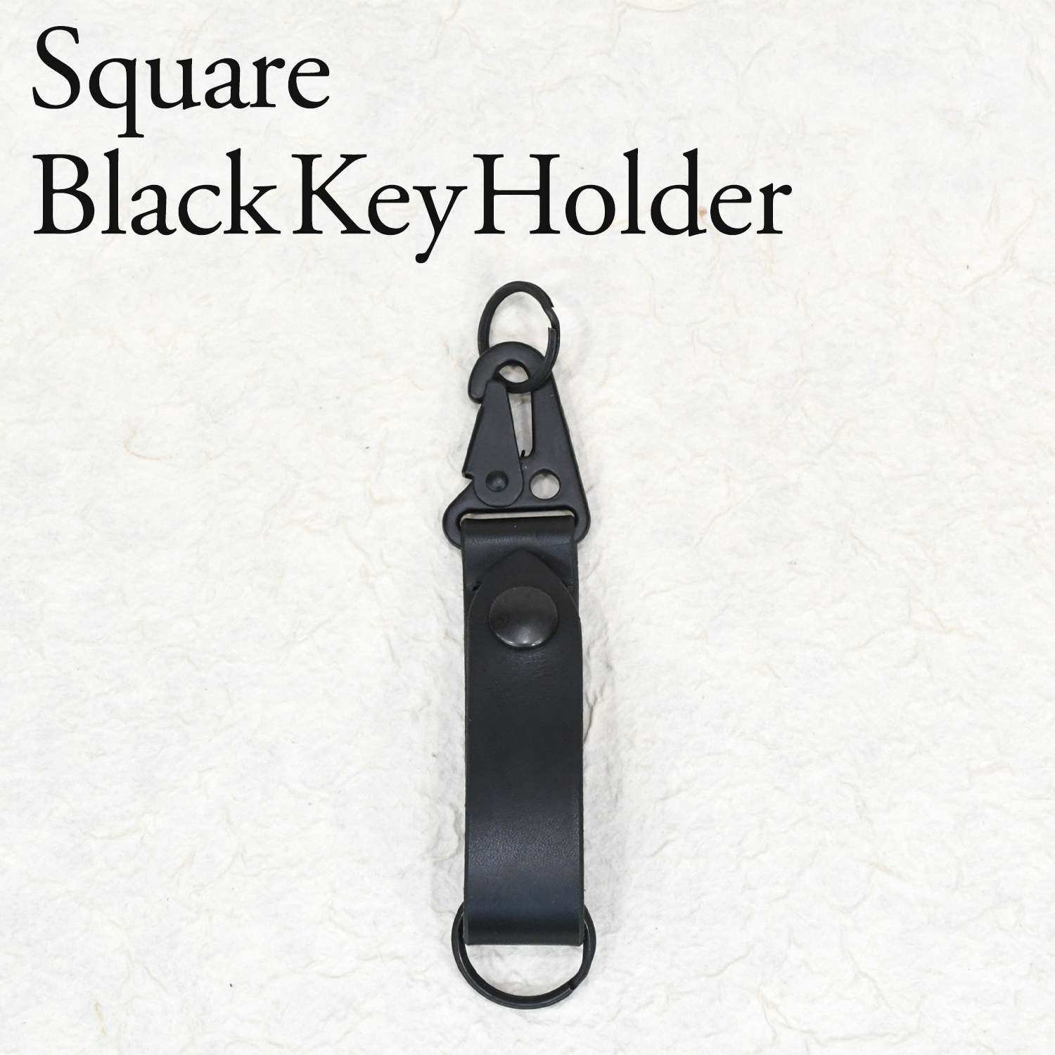 名入れ 刻印付き ヌメ革 三角フック レザー キーホルダー マット