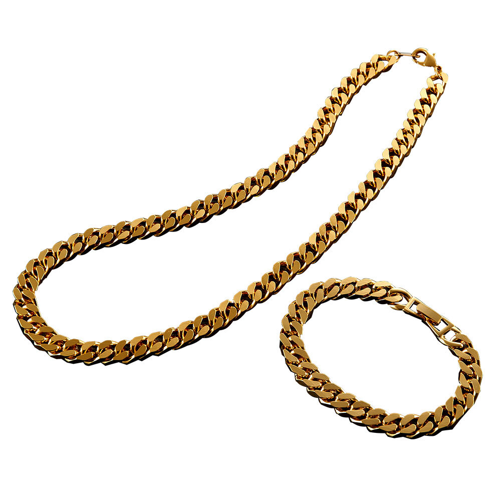 喜平 メンズ 男性 ネックレス ブレスレット セット チェーン ゴールド