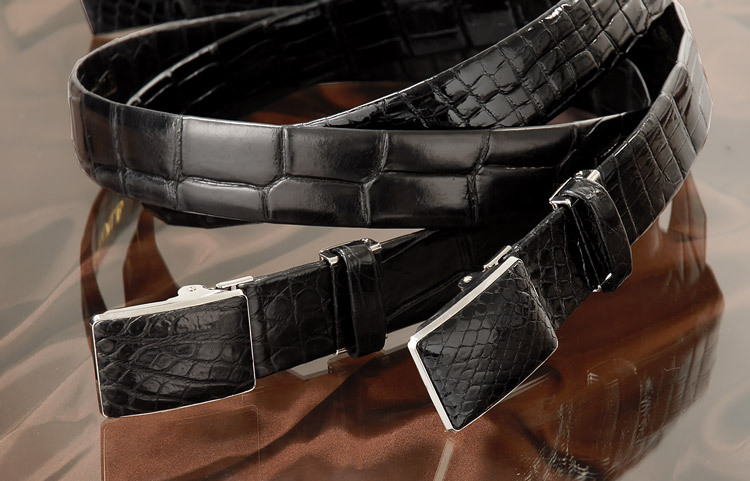 日本製 クロコダイル ベルト 本無双 バックルタイプ メンズ ビジネス