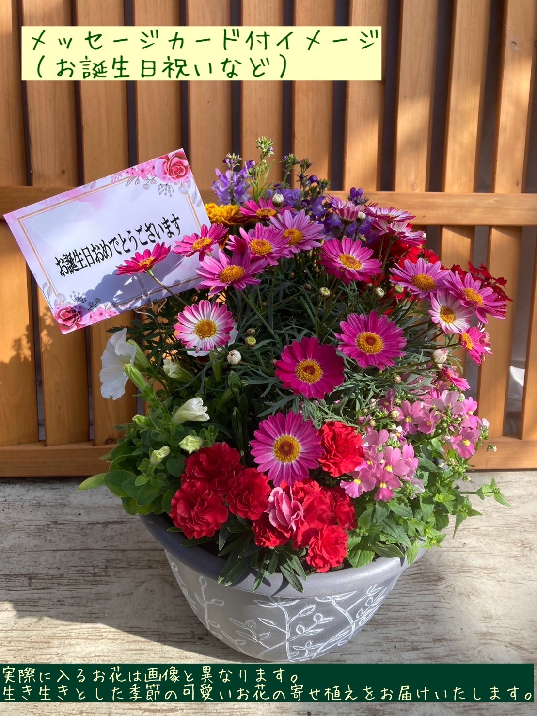 季節の寄せ植え La nature ハンドリーポット 内径24cm （ブラック・4色