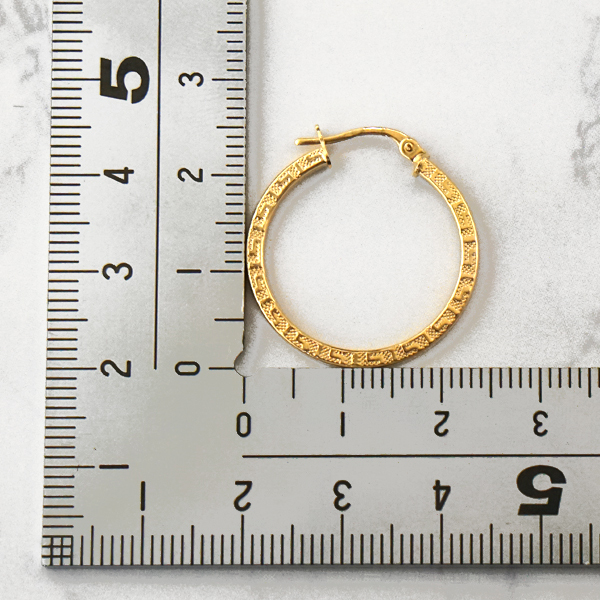 UNOAERRE ウノアエレ ピアス 18金 K18YG イエローゴールド フープ