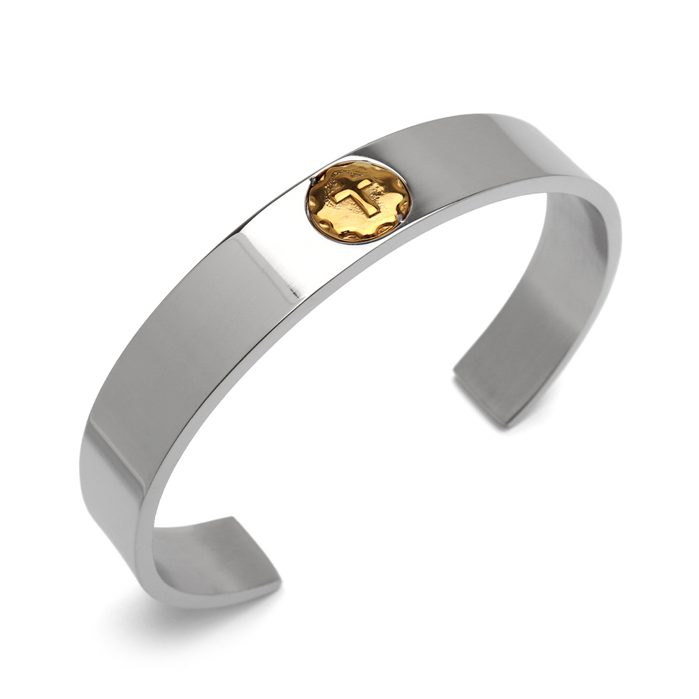 ステンレス メタルバングル シンプルブレスレット メンズバングル