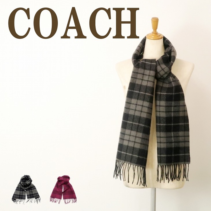コーチ COACH マフラー メンズ ストール カシミヤ混 男女兼用