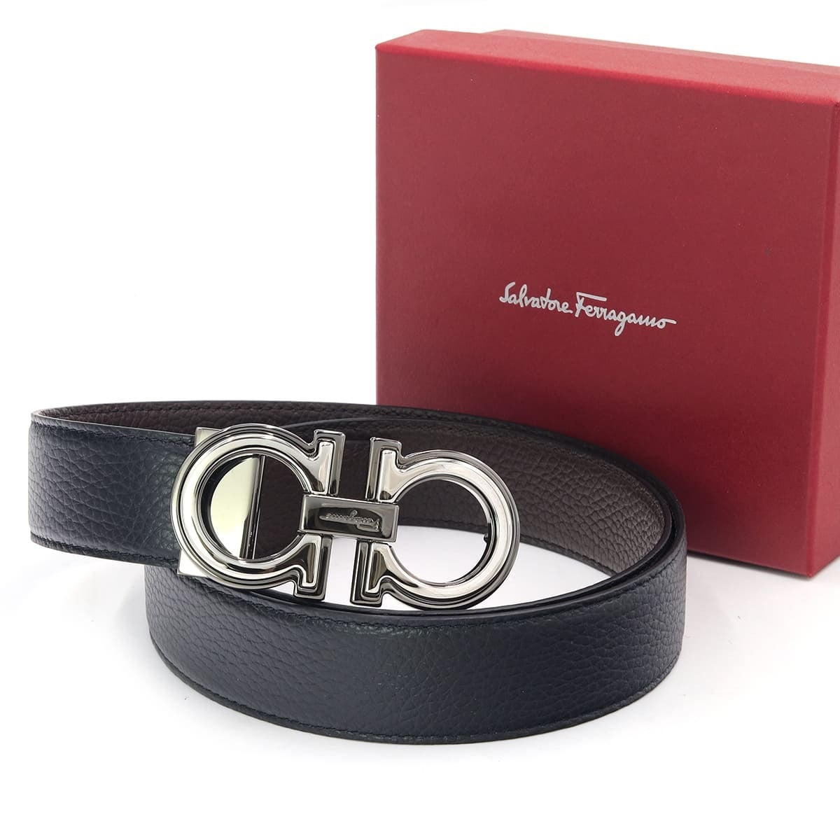 フェラガモ メンズ ベルト Salvatore Ferragamo リバーシブル レザー