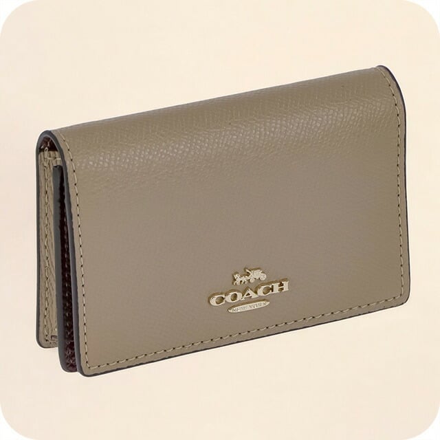 コーチ 名刺入れ レディース ブランド COACH レザー 87731 ベージュ