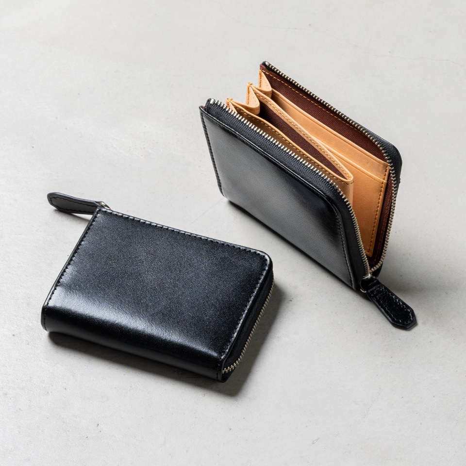 Ranova mini イタリアンレザースキミング防止 L字ファスナー ミニ財布