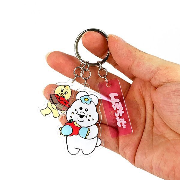 んぽちゃむ 3連アクリルキーホルダー (B) アクキー キーアクセサアリー