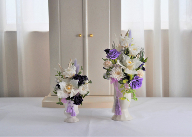 送料無料 お供え花 仏花 花 プリザーブドフラワー 月明り／メッセージ