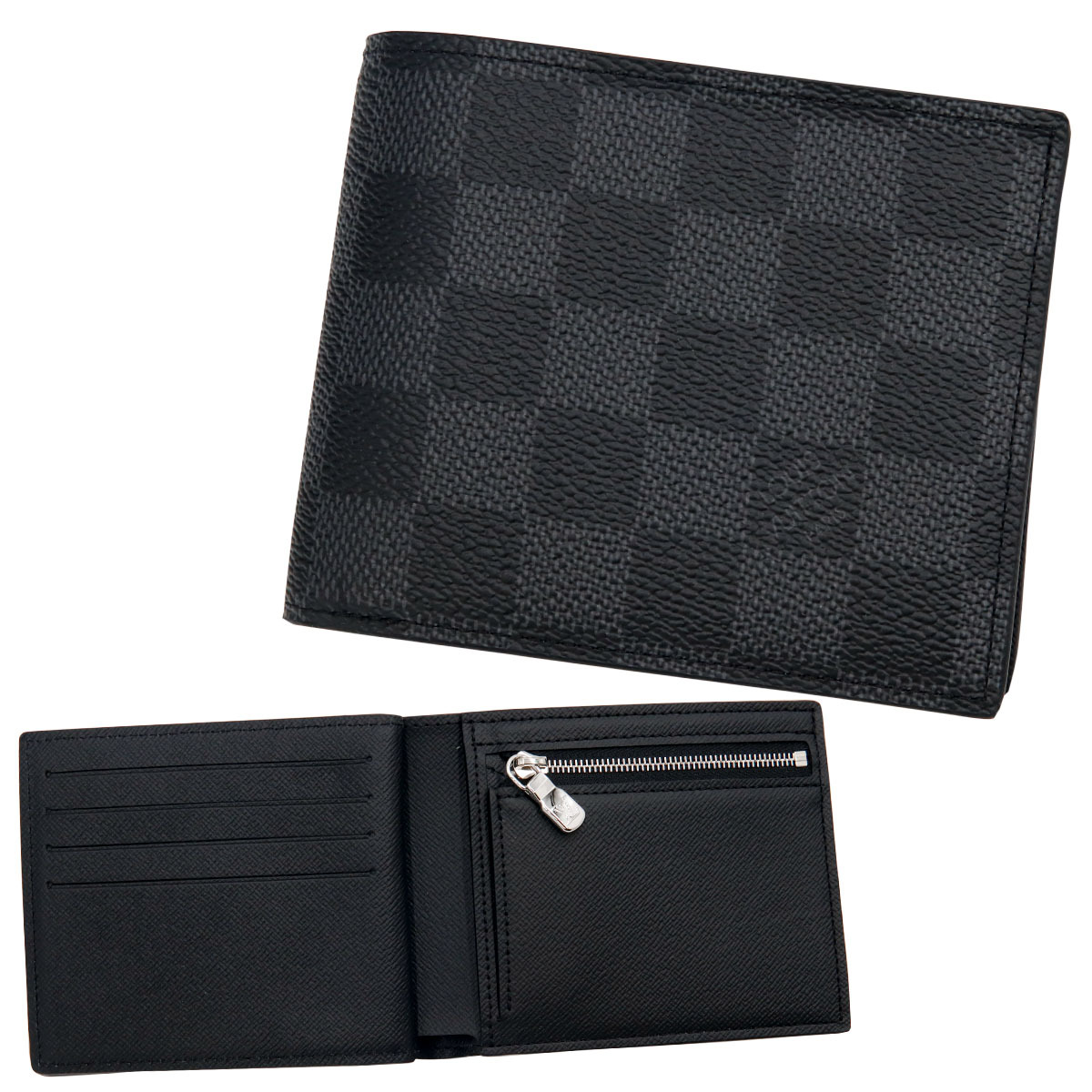 正規紙袋無料】ルイヴィトン 二つ折り財布 小銭入れあり メンズ