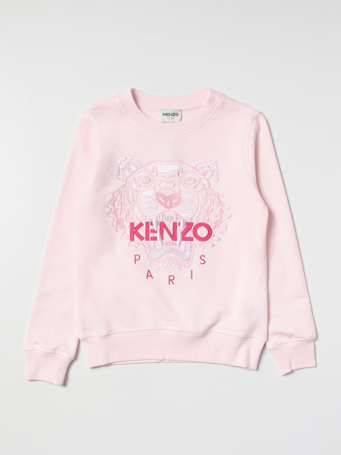 Kenzo Kids Felpa Kenzo Junior con logo Tiger Kenzo Paris - Rosa