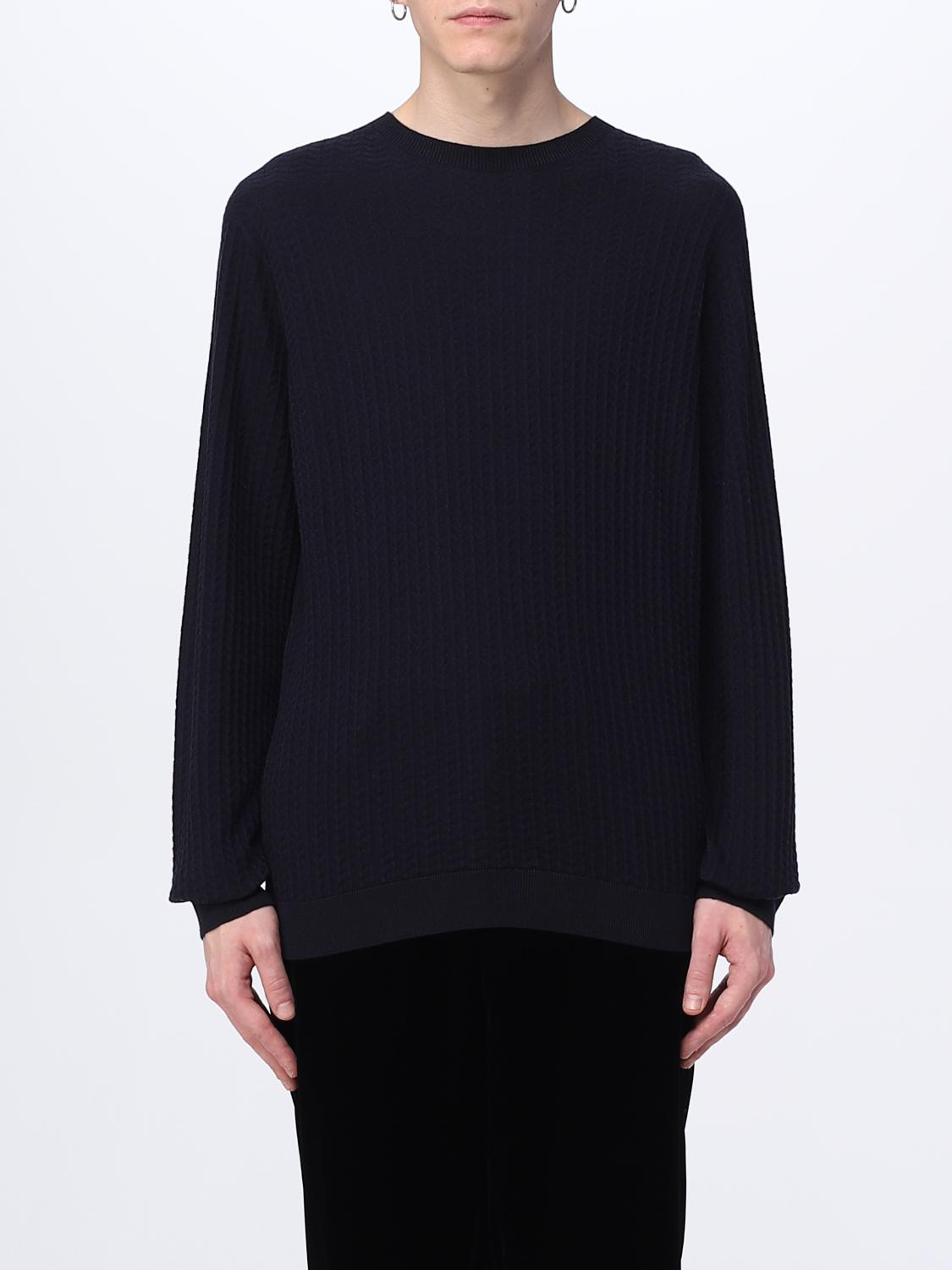 Giorgio Armani sweater in cotton and cashmere - Blue | 6RSMB6SMA6Z