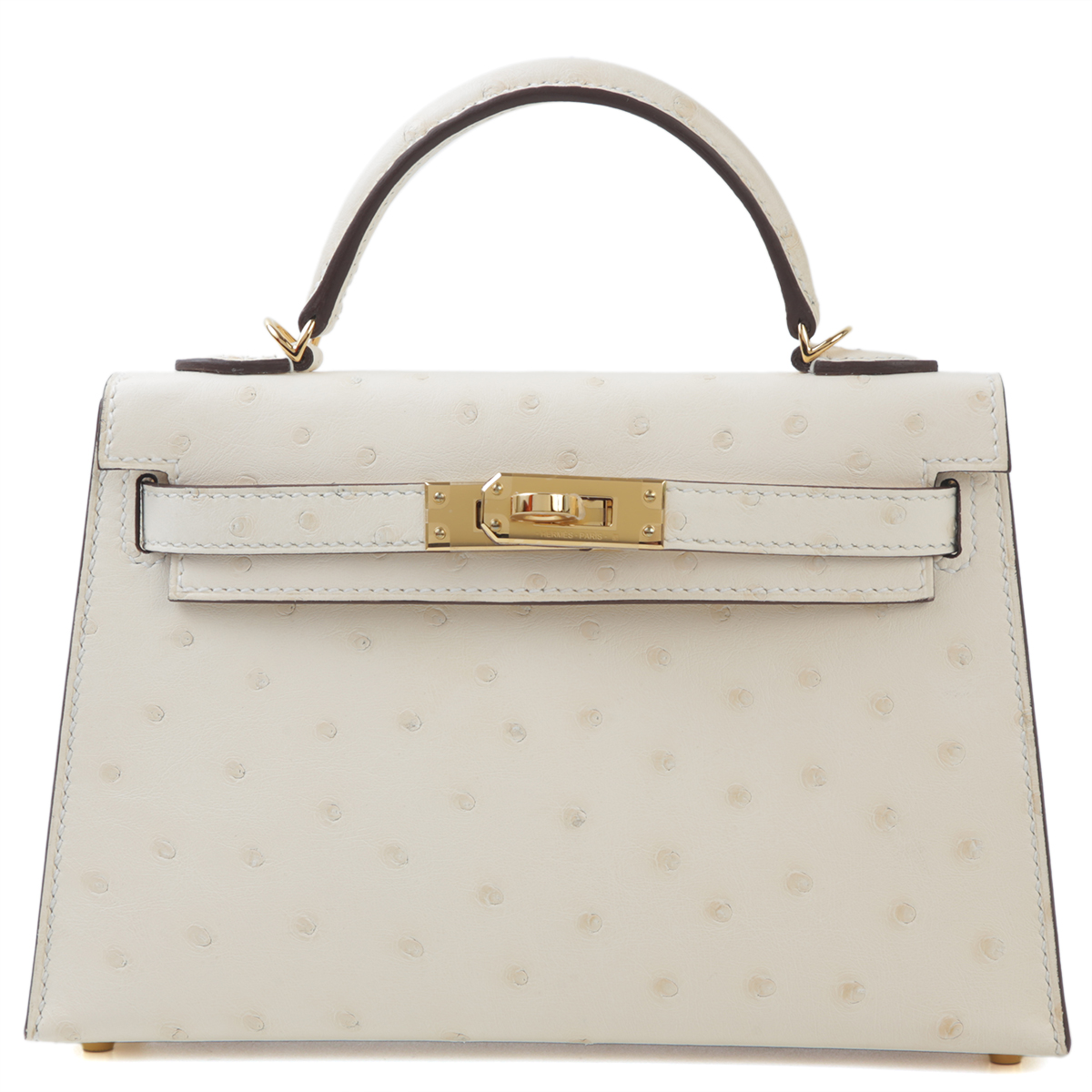 ランク N 新品 HERMÈS エルメス ミニケリー2 ナタ (I2) オーストリッチ