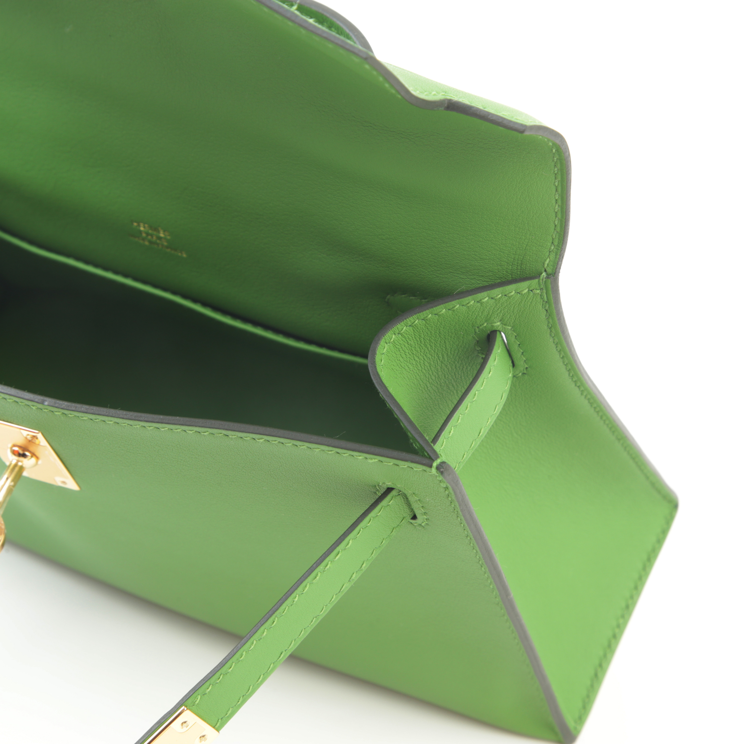 ランク N 新品 HERMÈS エルメス ポシェットケリー ヴェール・ユッカ