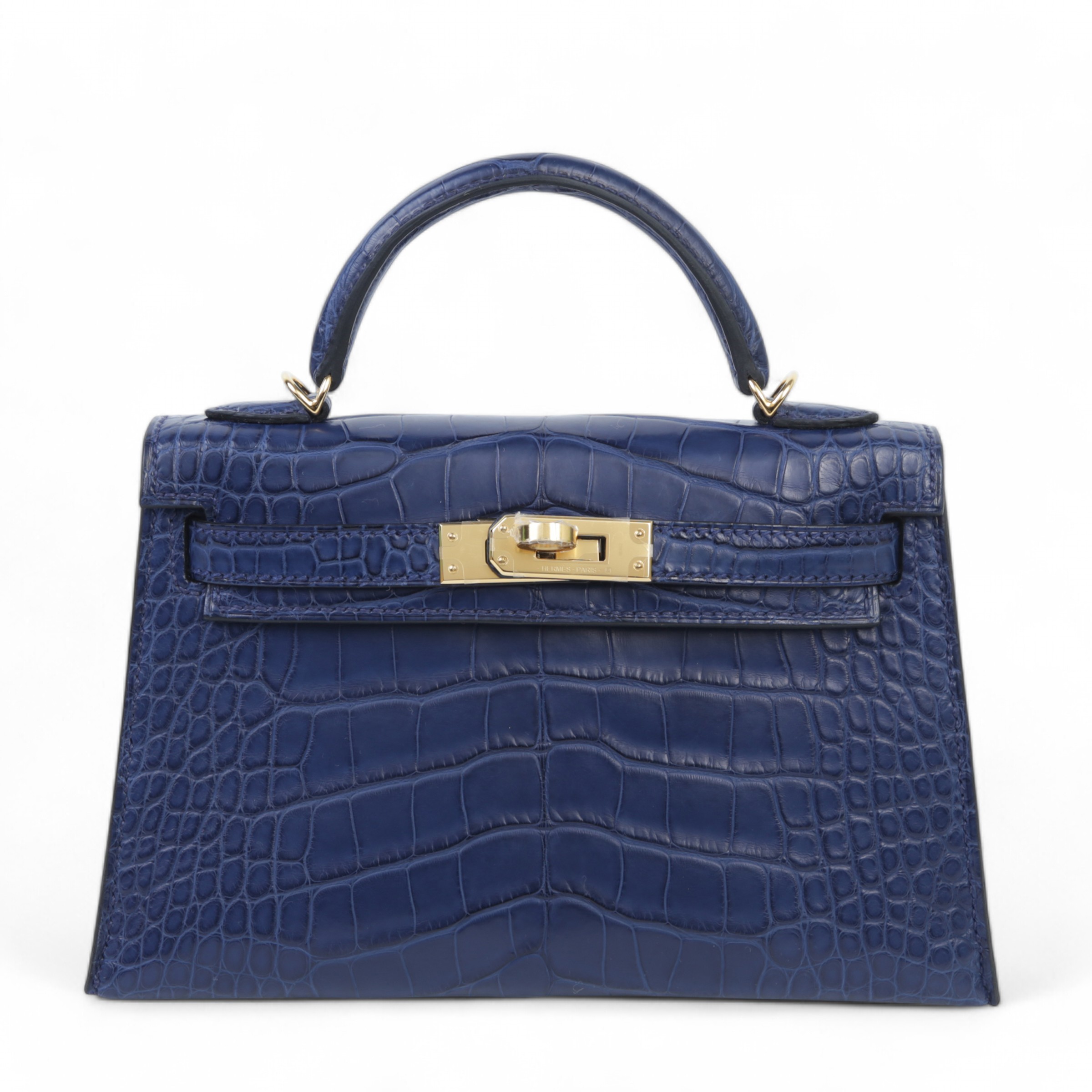 ランク N 新品 HERMÈS エルメス ミニケリー2 ブルードプリュス (7P