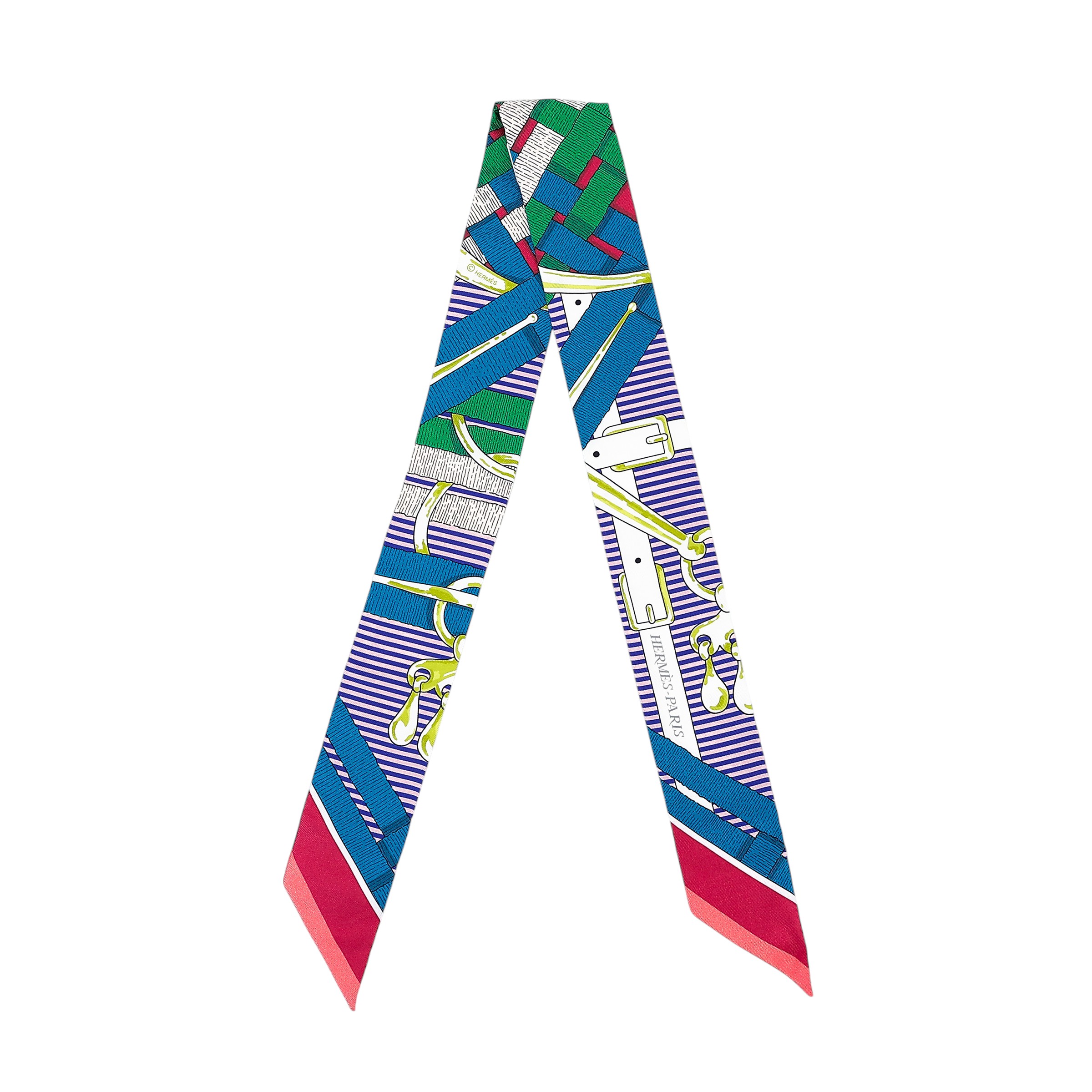 ランク N 新品 HERMÈS エルメス ツイリー 馬銜・シュミーズ パープル