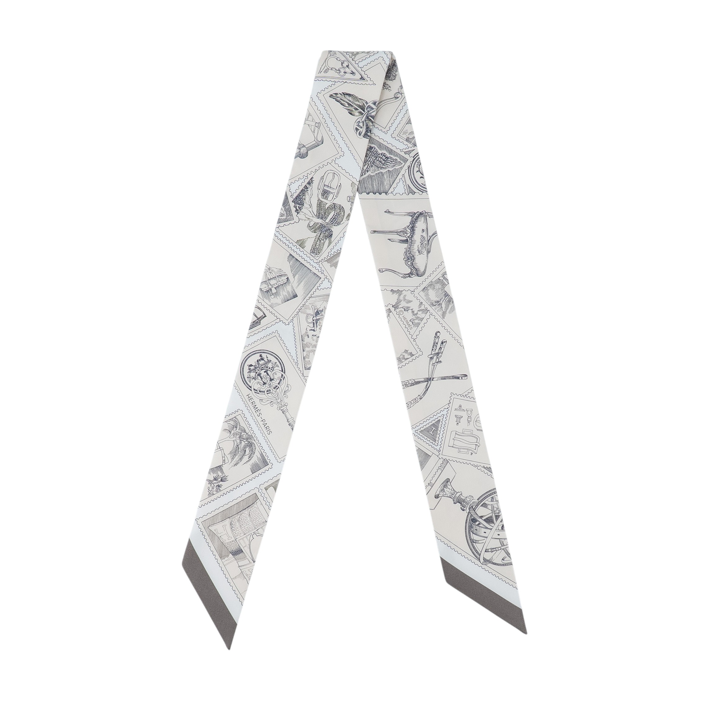 ランク N 新品 HERMÈS エルメス ツイリー フォーブルの切手愛好家