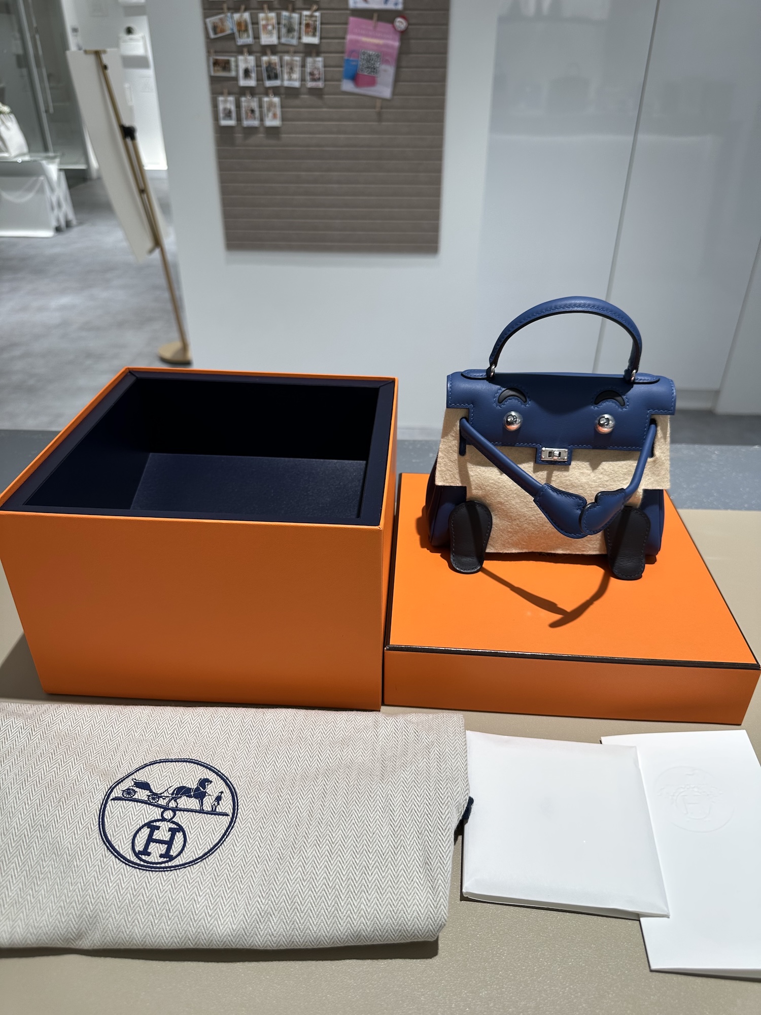 ランク N 新品 HERMÈS エルメス 限定品 ケリードール ブルータイ (P5