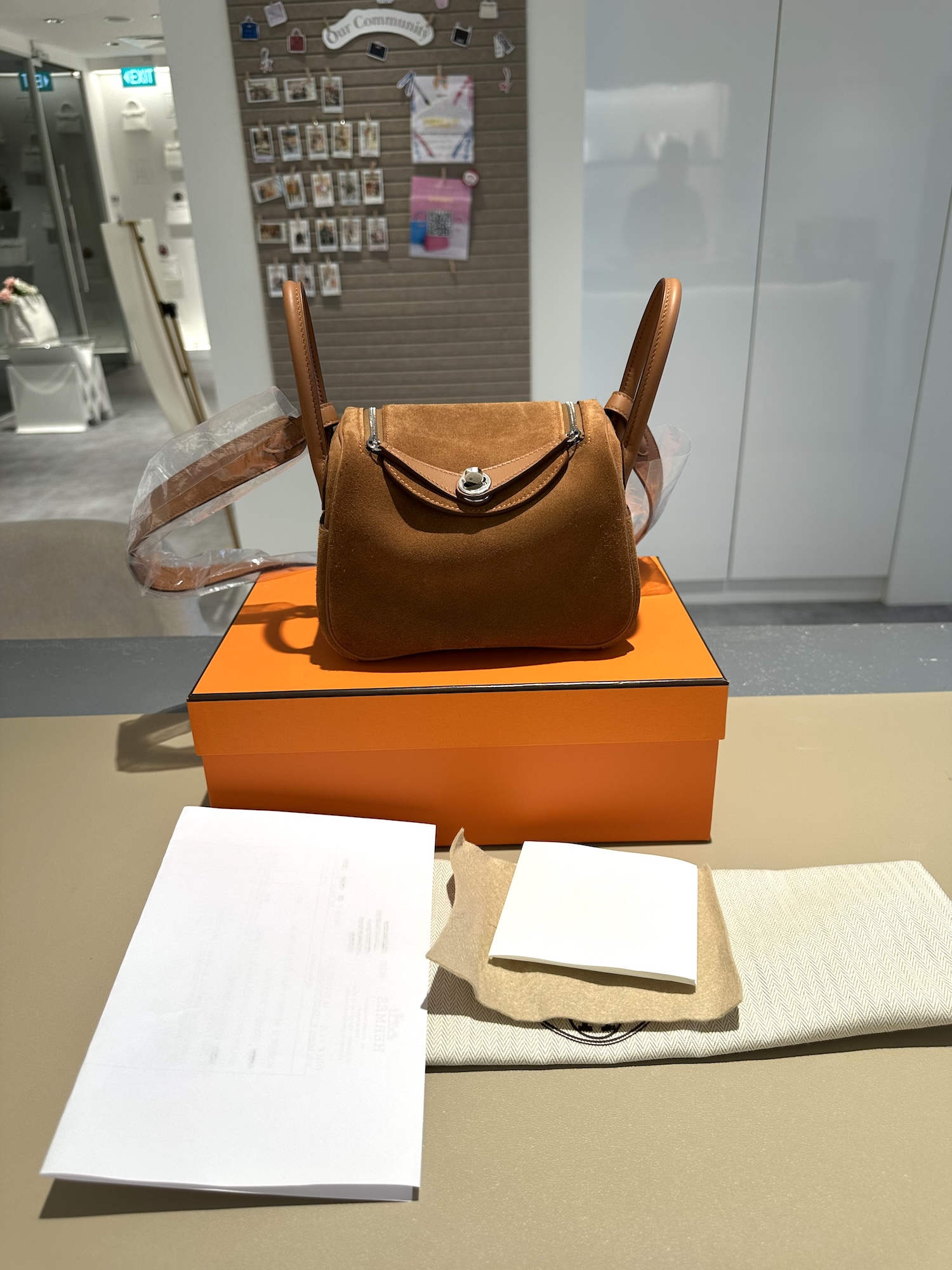 ランク N 新品 HERMÈS エルメス ミニリンディ2 シャモア ゴールド (37