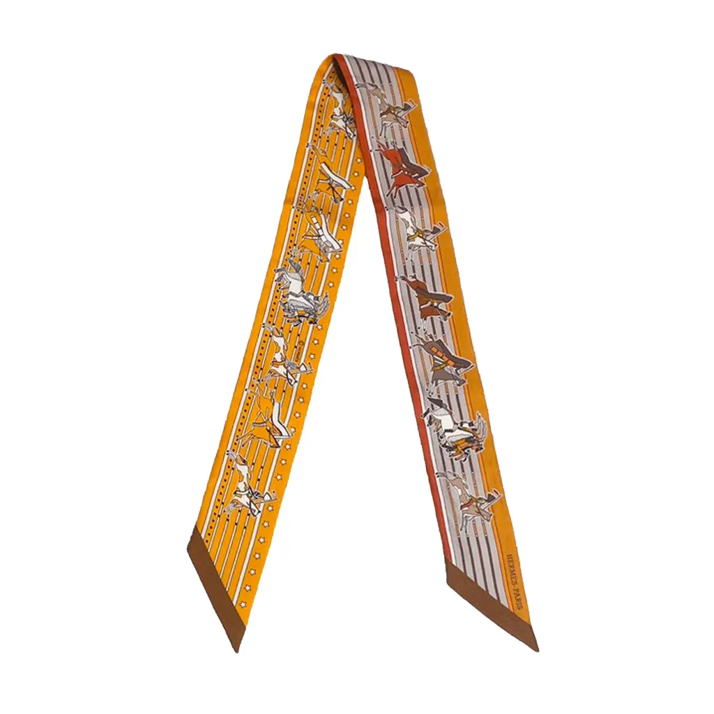 ♡美品♡ エルメス ツイリー cordages コルダージュ ロープ オレンジ