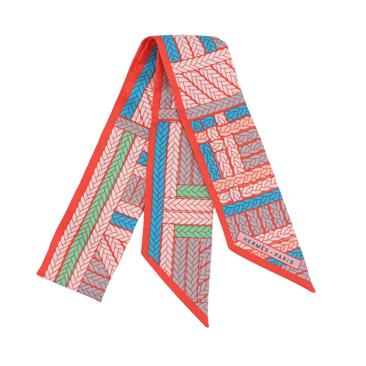 HERMÈS エルメス ツイリー トレスH オレンジ ブルー - GINZA XIAOMA