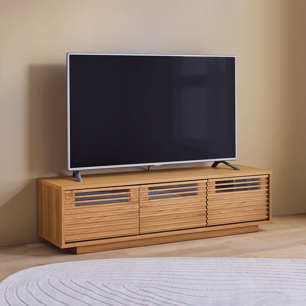 テレビ台 幅150/180cm 【Reticol/レティコル オークストライプシリーズ