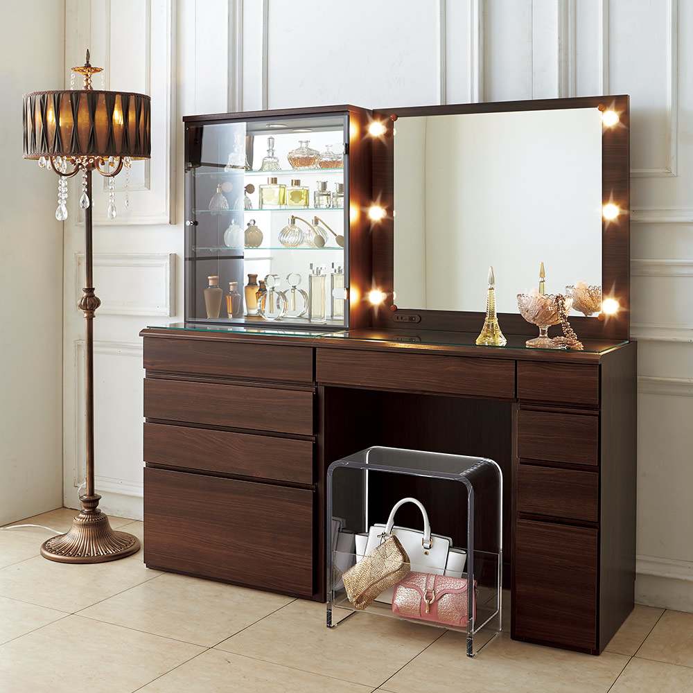 LEDライト付き 楽屋ドレッサーシリーズ ドレッサー 幅78.5cm 通販