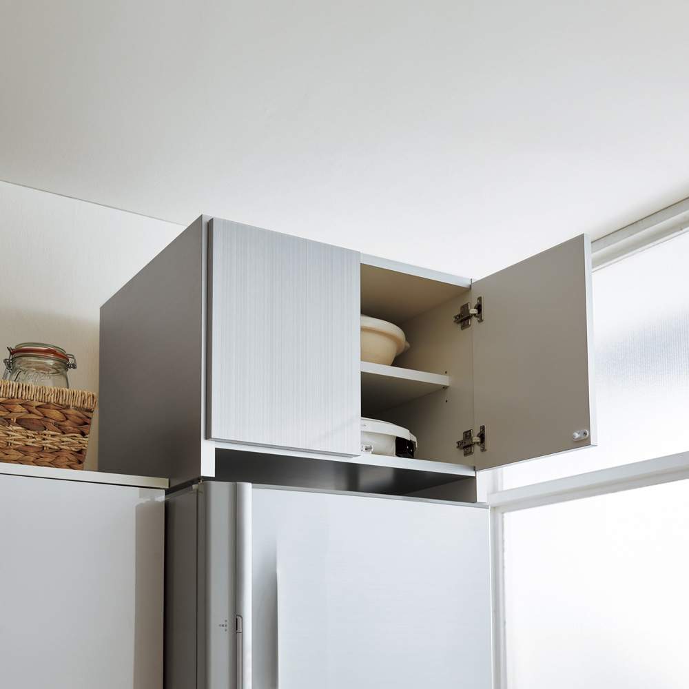 組立不要 光沢仕上げ冷蔵庫上置き 奥行55高さ45.5cm 通販 - ディノス