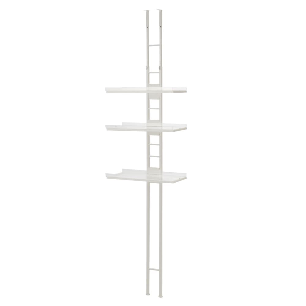 1本脚ですっきり置けるモダンランドリーラック 棚3段 幅60cm奥行31cm